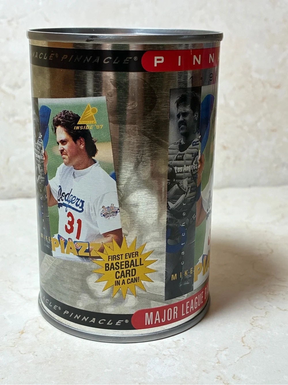 Sealed Pinnacle Inside 1997 Baseball Card Can - Mike Piazza